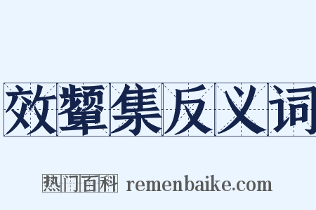 效颦集反义词是什么意思的图片